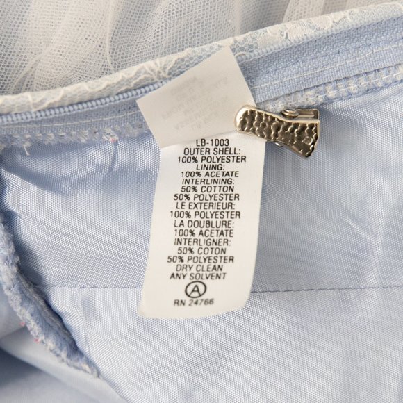 Vintage 90s 2 Cinderella Ball Gown Dress Blue - Picture 8 of 9